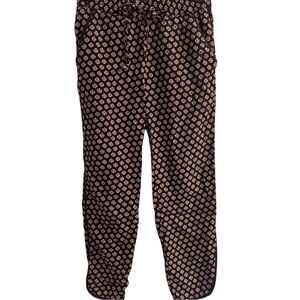 Madewell Track Trouser Crop Pant In Coin Tile Size X-Small Wide Leg.